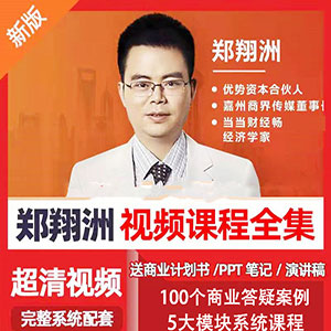 郑翔洲新商业模式视频课程股权激励企业资本融资经营管理